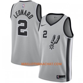 Maillot NBA San Antonio Spurs Kawhi Leonard 2 Nike 2017-18 Gris Swingman - Homme